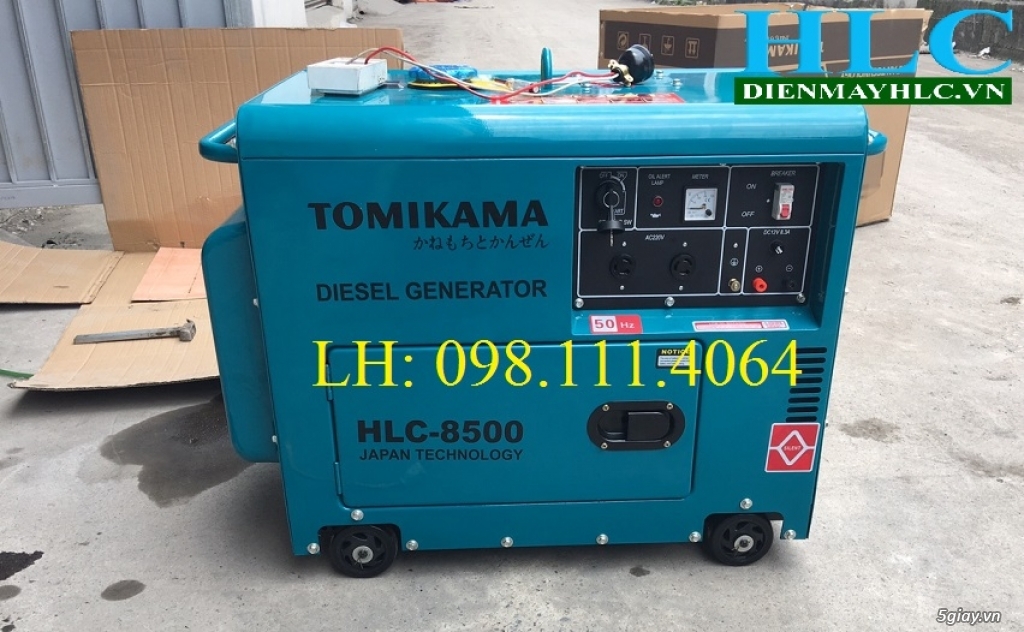 Máy phát điện chạy dầu Tomikama chống ồn