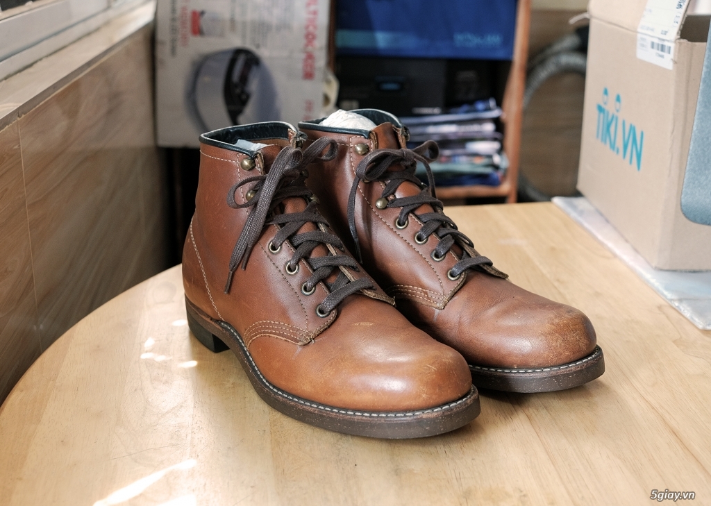 Giày #Chippewa Brown Gunstock Work Boots - 1