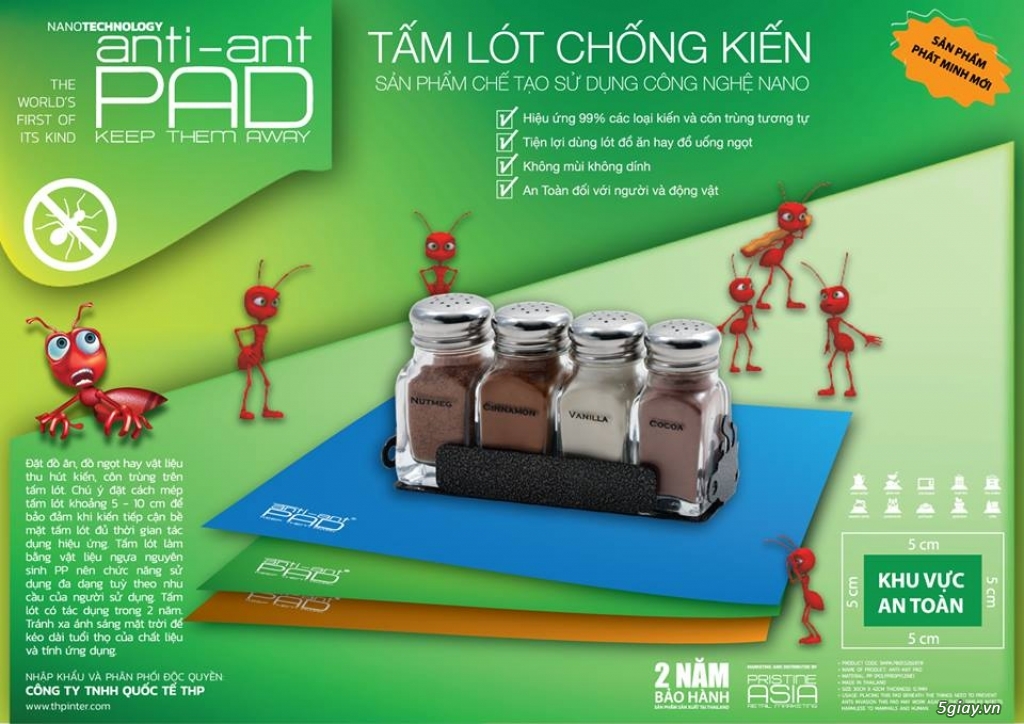 Tấm lót chống kiến Thái Lan - Anti-ant Pad - 1