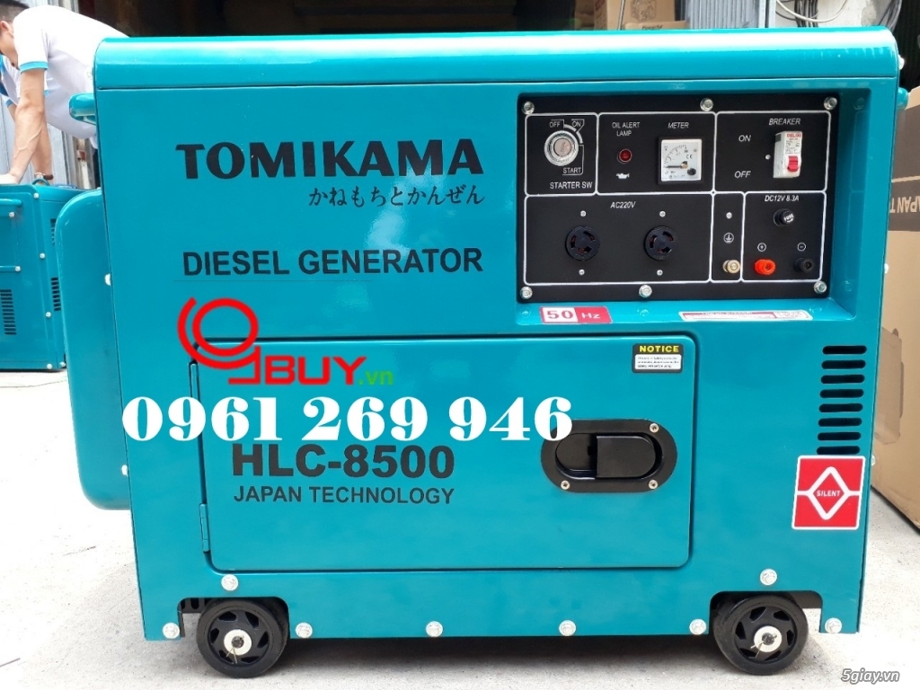 Máy phát điện 5kva chạy dầu diesel dành cho gia đình Tomikama 5KW