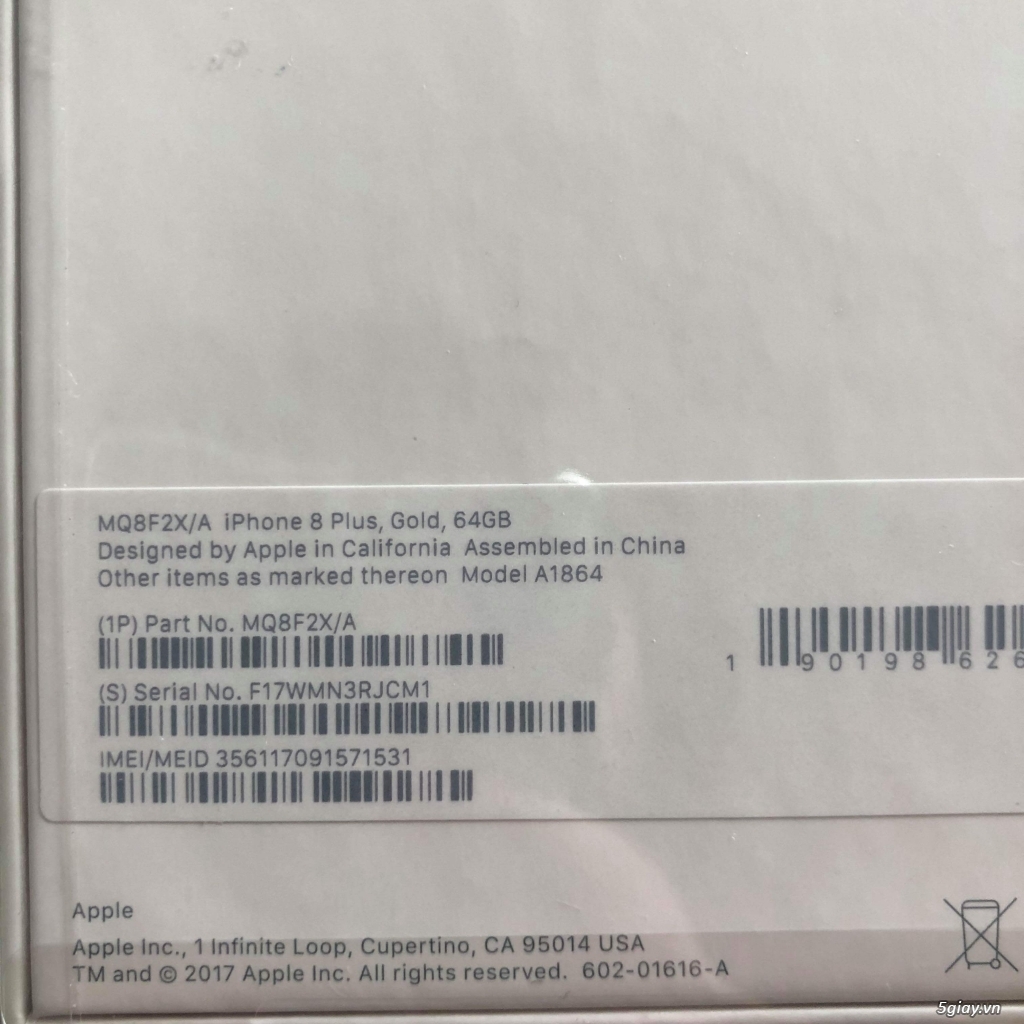 Iphone 8plus mới 100% nguyên box