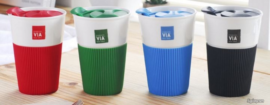 Cốc cách nhiệt tay cầm cao su