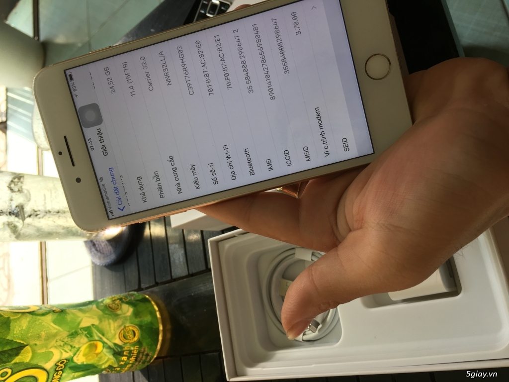 Iphone 7 Plus Gold Lock 32GB Nguyên Zin, bao test thợ thuyền - 1