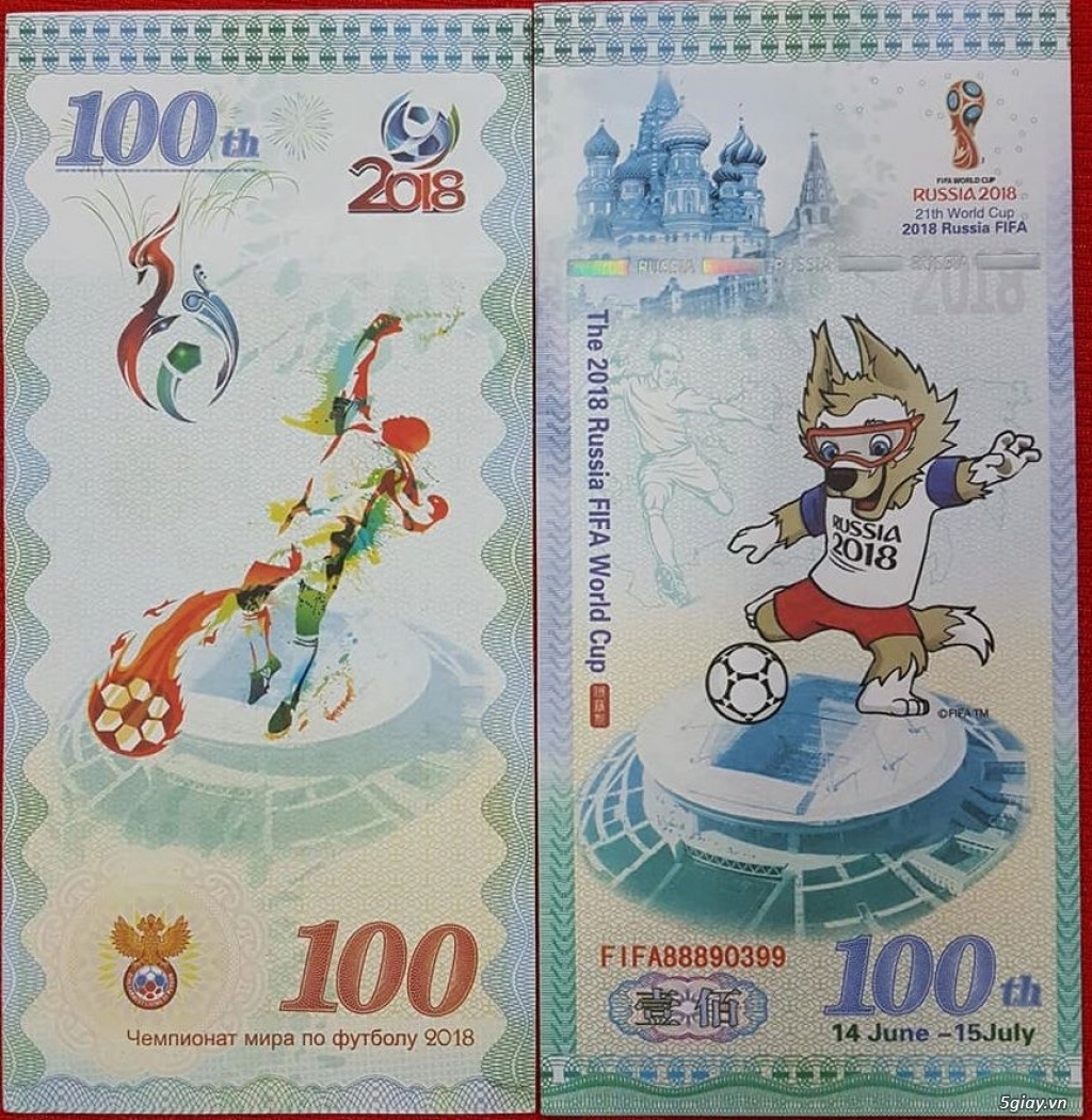 Tiền Hot  Kỉ Niệm World Cup 2018 - 1