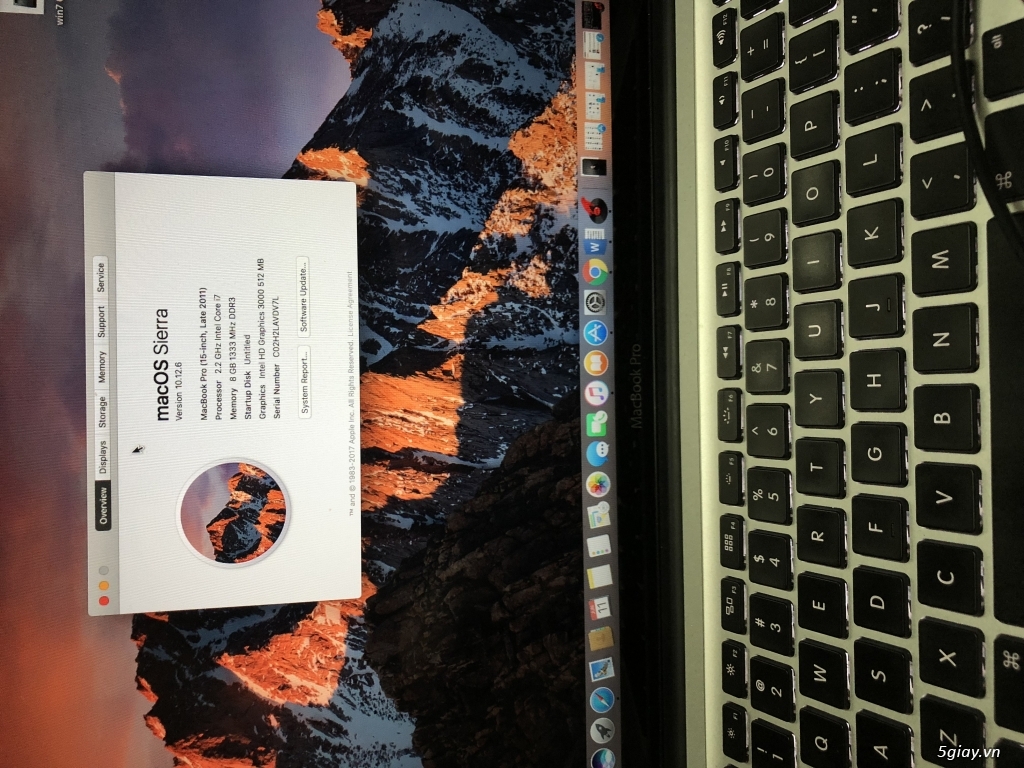 Macbook Pro 2011 i7-8GB