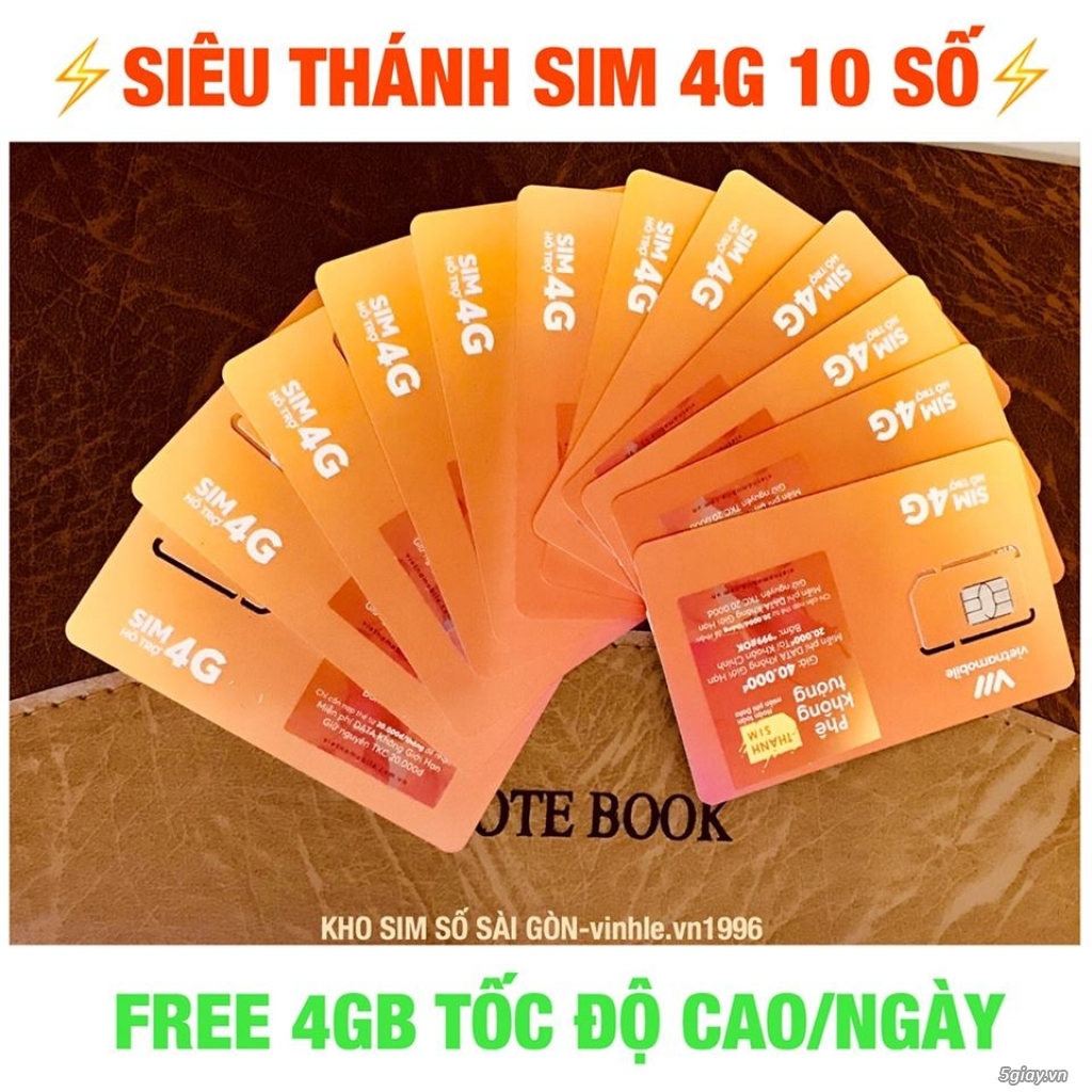 Sim tạo tài khoản online giá rẻ HCM - Sim 3G/4G - Sim số đẹp siêu rẻ