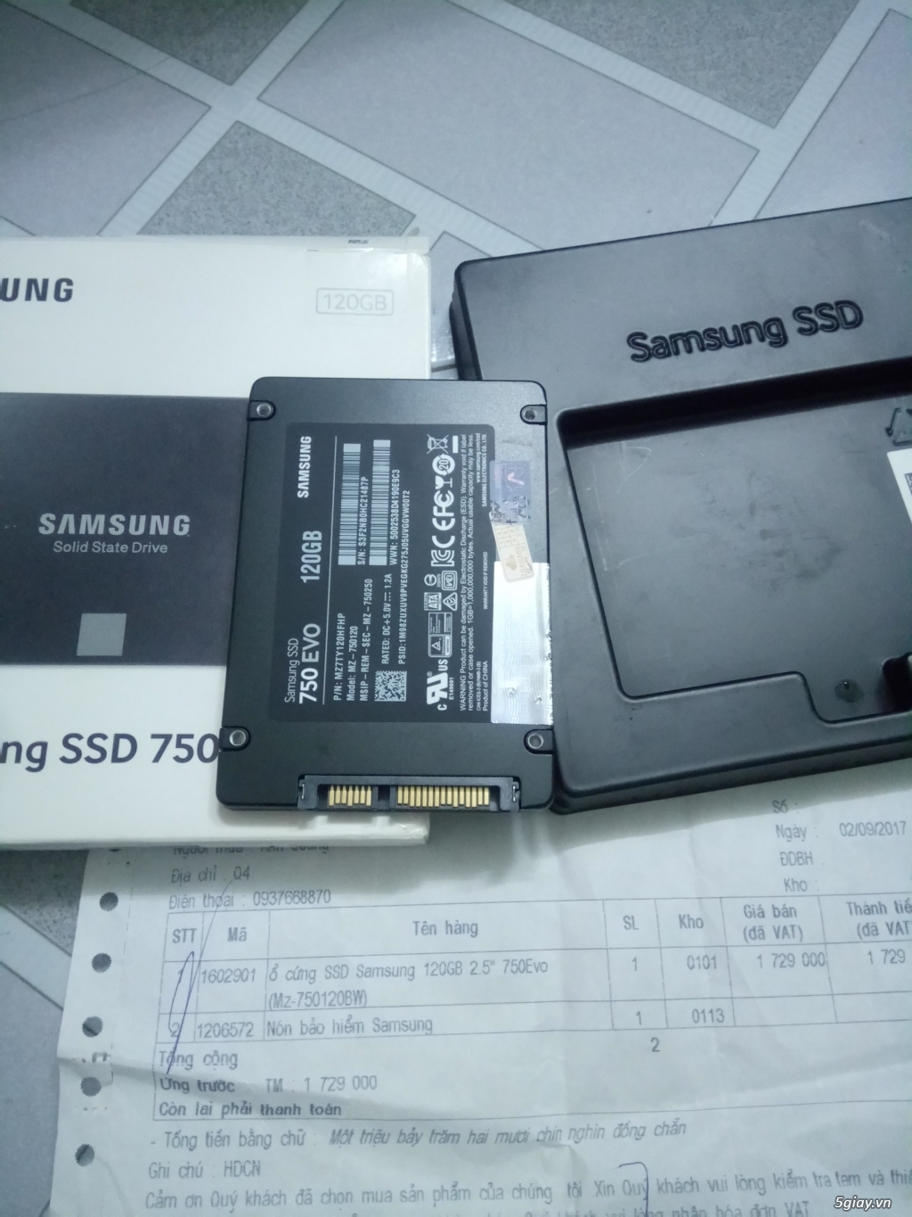 Samsung Evo ssd 120 Phong Vũ còn bảo hành dài hãn - 1