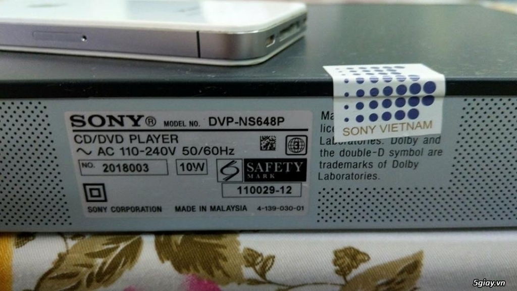 Đầu đĩa SONY DVP-NS648P + Remote theo máy - chính hãng Nguyễn Kim - 3