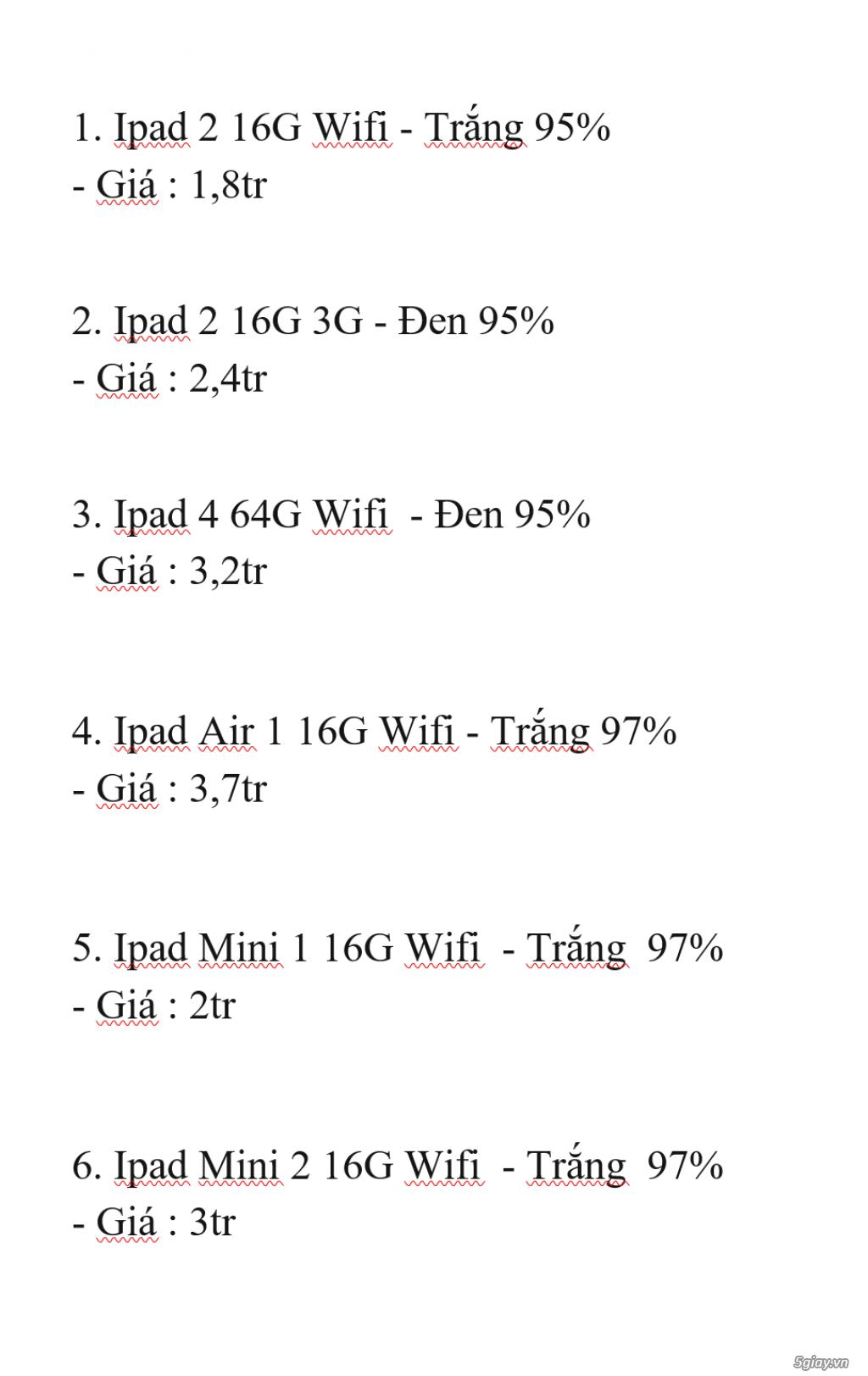 Ipad 2 3 4 - Mini 1 2 3 4 - Air 1 2 - Pro __ Máy mới 97-99% …giá rẻ
