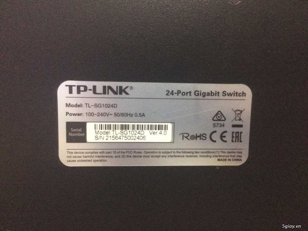 Switch TP-LINK TL-SG1024D 24 Port (1Gigabit) like new 90% giá sát sàn - 2