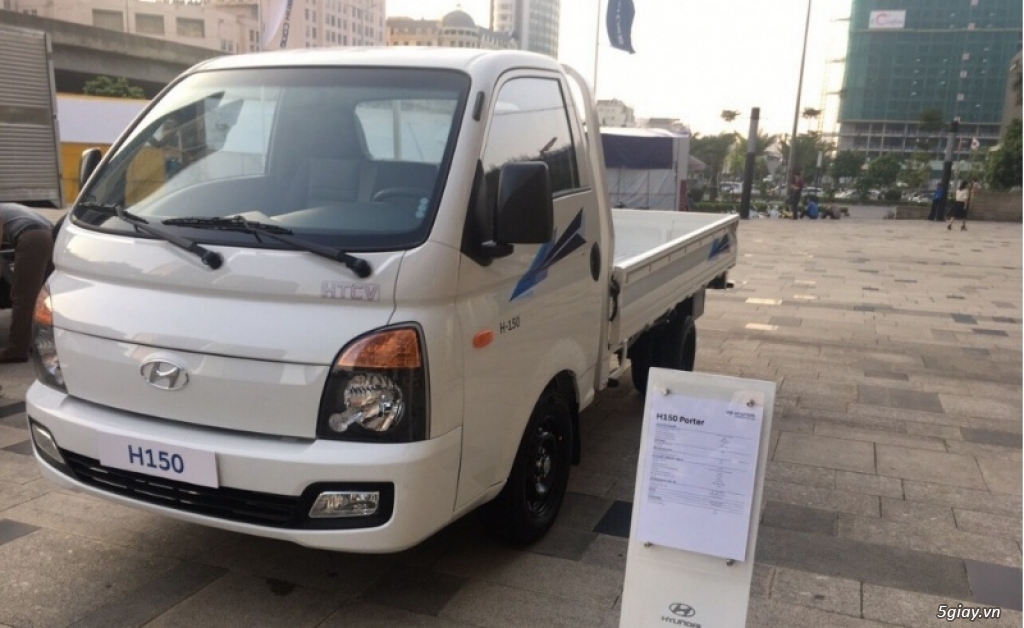 Hyundai Porter New 150 đời 2018 thùng lửng màu trắng, màu xanh lam - 3