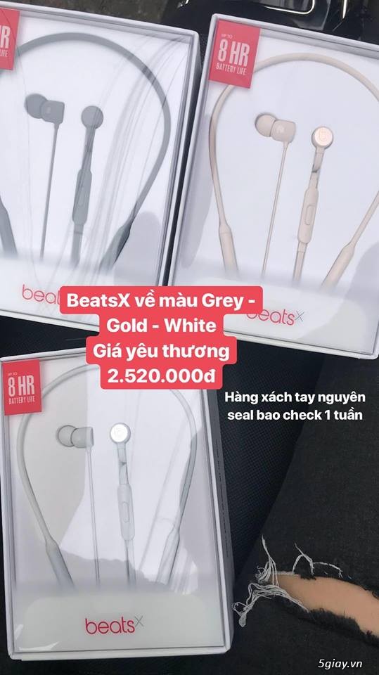 Tai nghe BeatsX wireless ( trắng, đen, xám, gold ) nguyên seal - 1