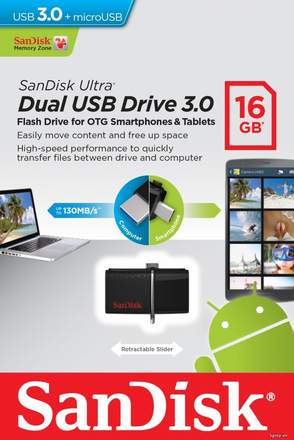OTG Sandisk Ultra Dual 3.0 - 16GB