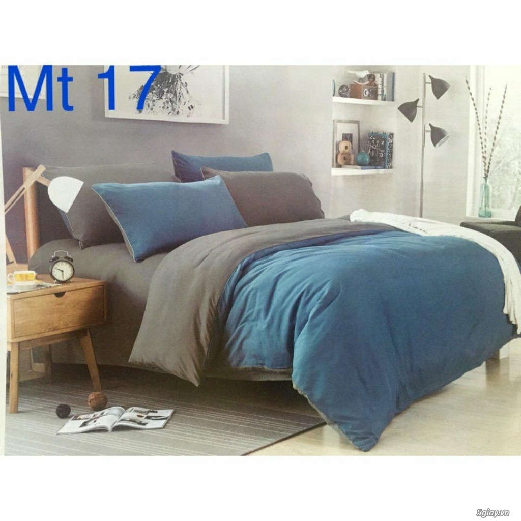 Bộ drap mền cotton- polyeste màu trơn (kí hiệu MT) - 4