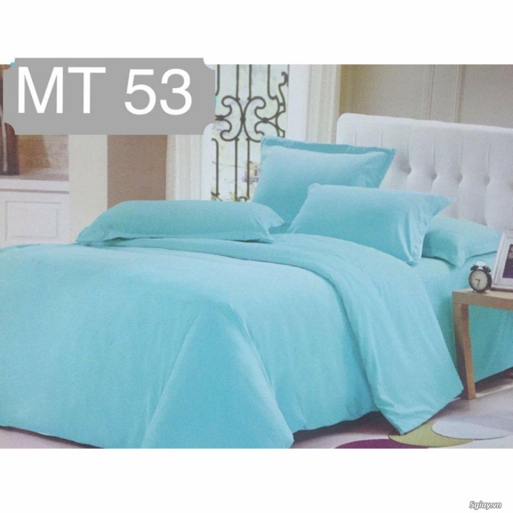 Bộ drap mền cotton- polyeste màu trơn (kí hiệu MT) - 1