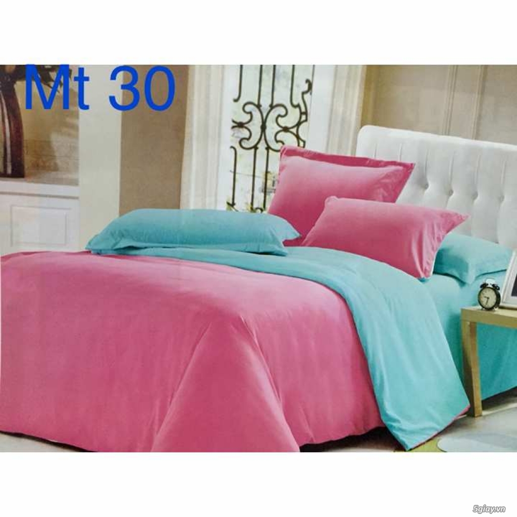 Bộ drap mền cotton- polyeste màu trơn (kí hiệu MT) - 3