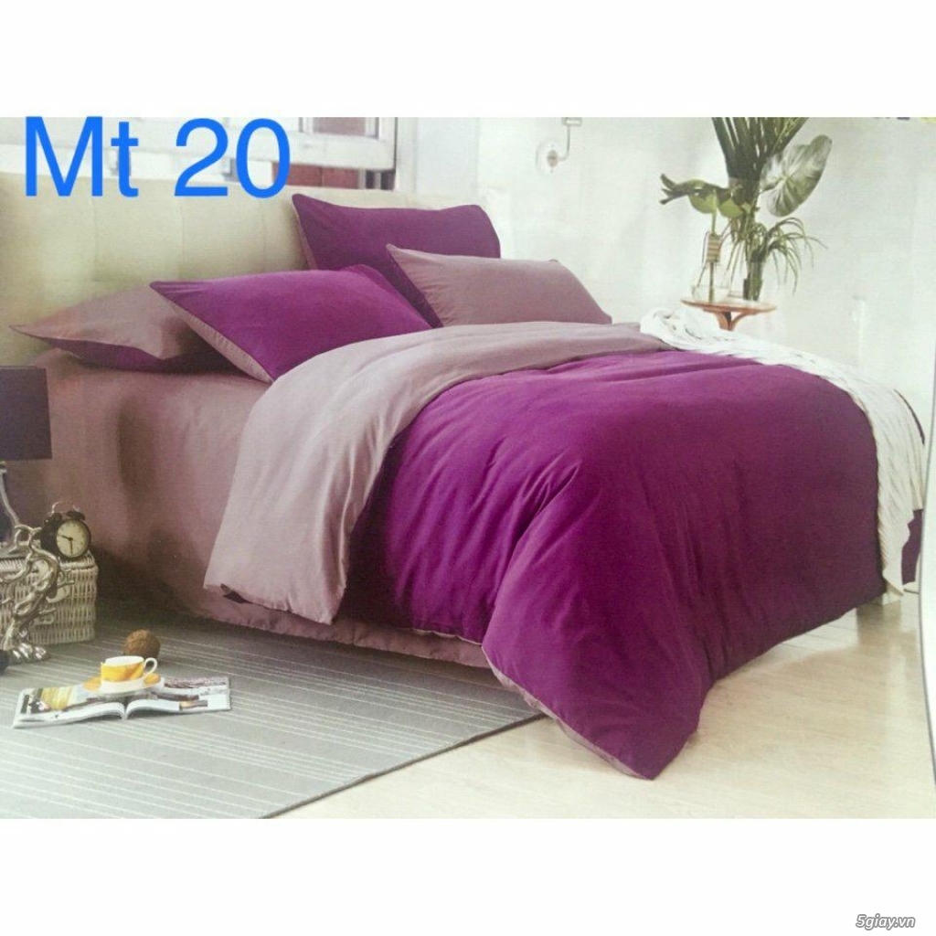 Bộ drap mền cotton- polyeste màu trơn (kí hiệu MT)