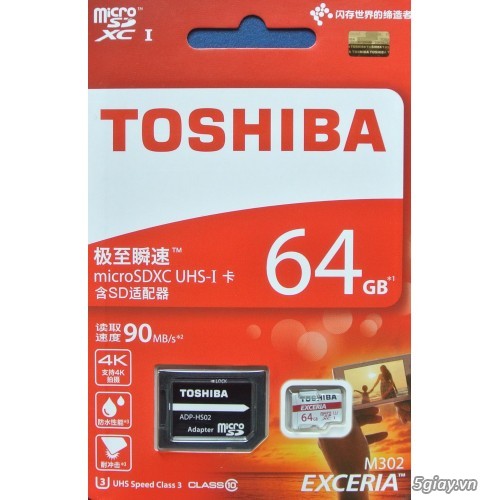 Thẻ nhớ Toshiba MicroSDHC UHS-I 64GB Class 10 90MB - 11