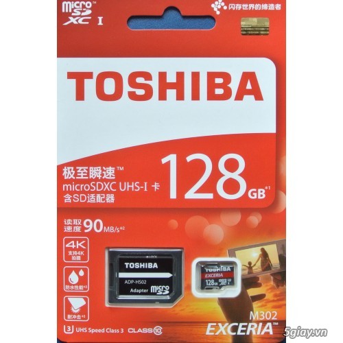 Thẻ nhớ MicroSDXC Toshiba- Class 10 128GB - 10