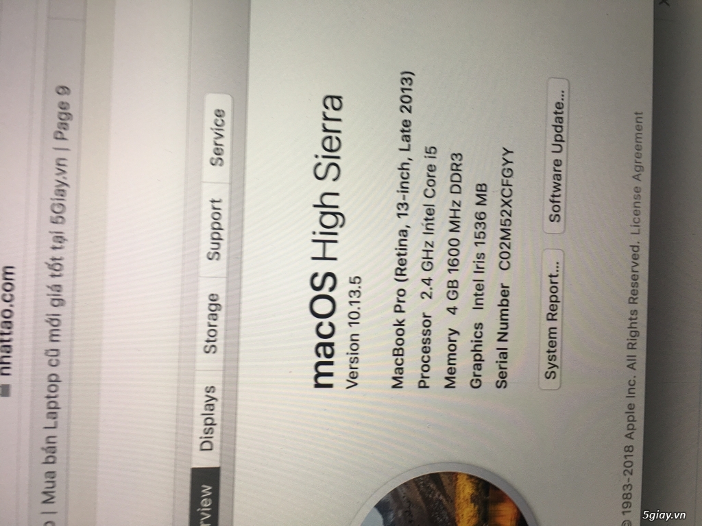 MacBook pro retina 13 inch late 2013 - 3