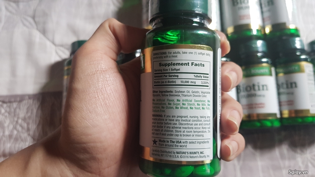 Thuốc mọc dưỡng tóc BIOTIN 10000mcg HÀNG MỸ XÁCH TAY 100%. - 1