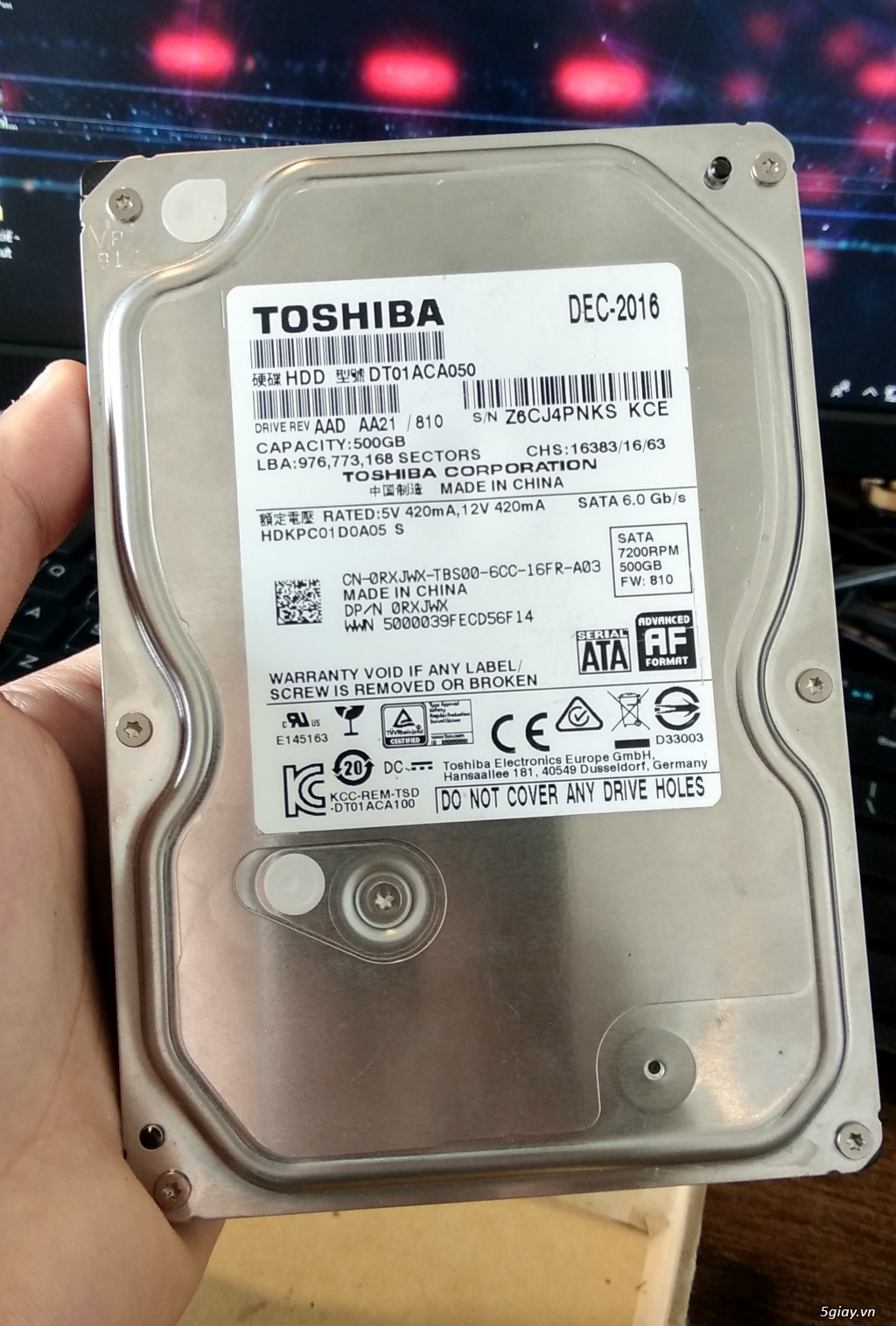Rã máy còn 1 số linh kiện: Xeon E5-2623 v3, HDD Toshiba 500Gb, Ram 4Gb - 5