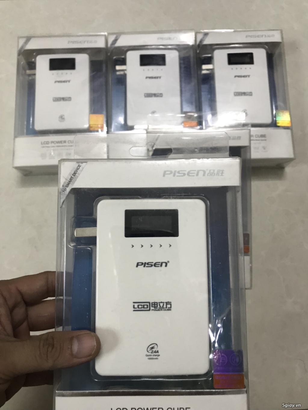 Pisen LCD Power Cube - Pin sạc dự phòng / 10000mAh (Trắng) - 1