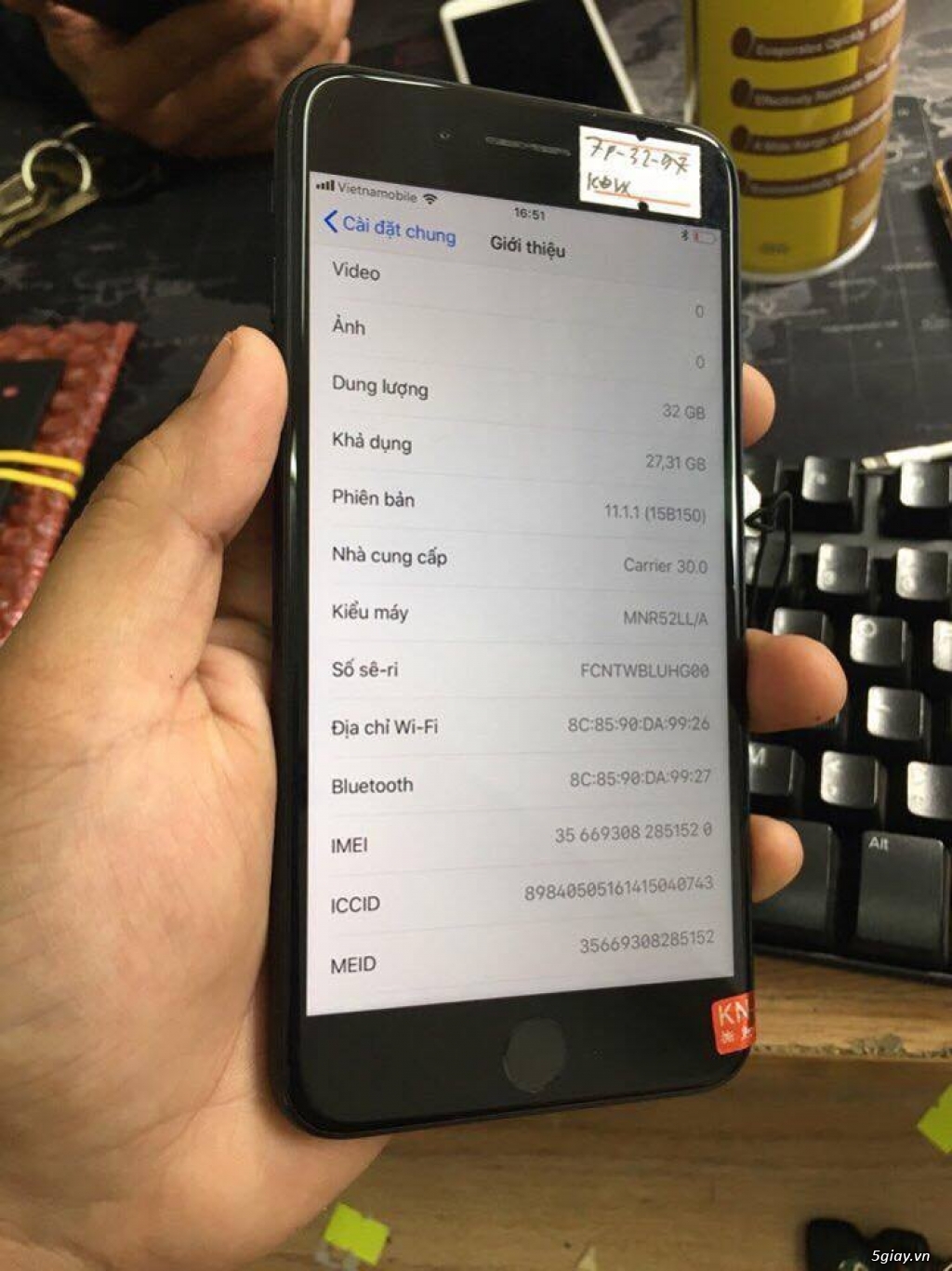 Bán iphone 7plus đen nhám zin keng tại hcm