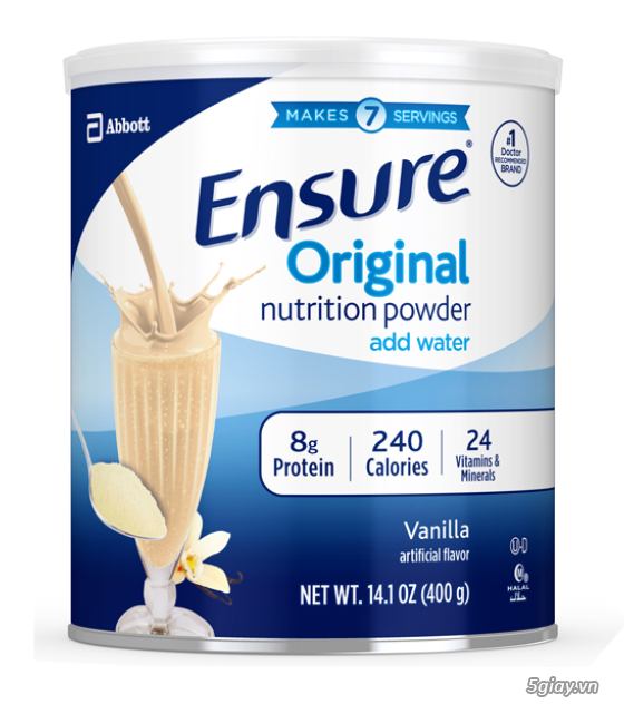 Sữa Bột Ensure Vanilla Mỹ Hộp 400g(new)-chính hãng (xách tay)-Sỉ và Lẻ