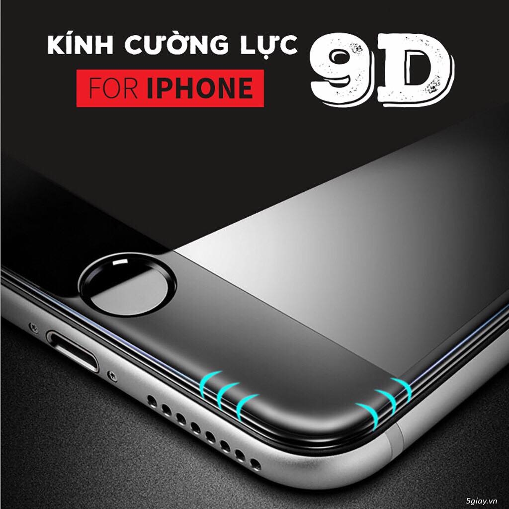 Xả lô miếng cường lực 9D iphone , siêu mỏng , bền , không bám vân tay - 3