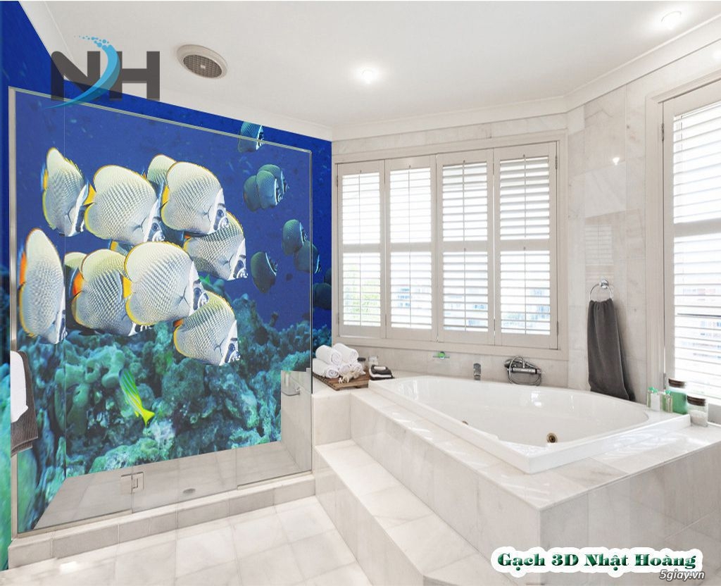 Phong cách thiết kế cực chất vơi gạch 3d phòng tắm - 5