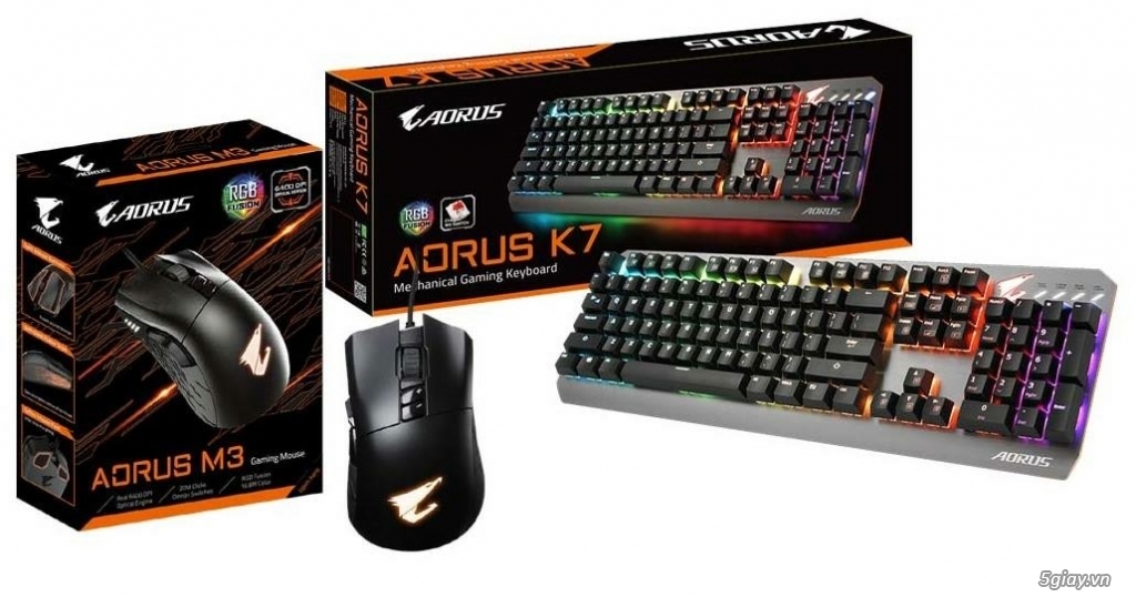 Cần bán combo phím chuột aorus new 100%