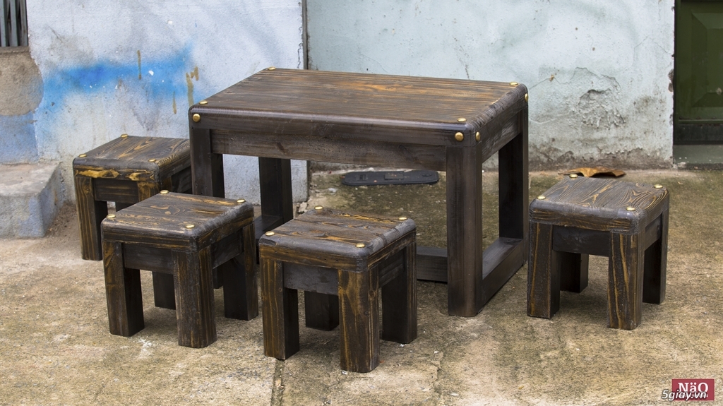 Bàn ghế đẩu Nao Vintage - 3