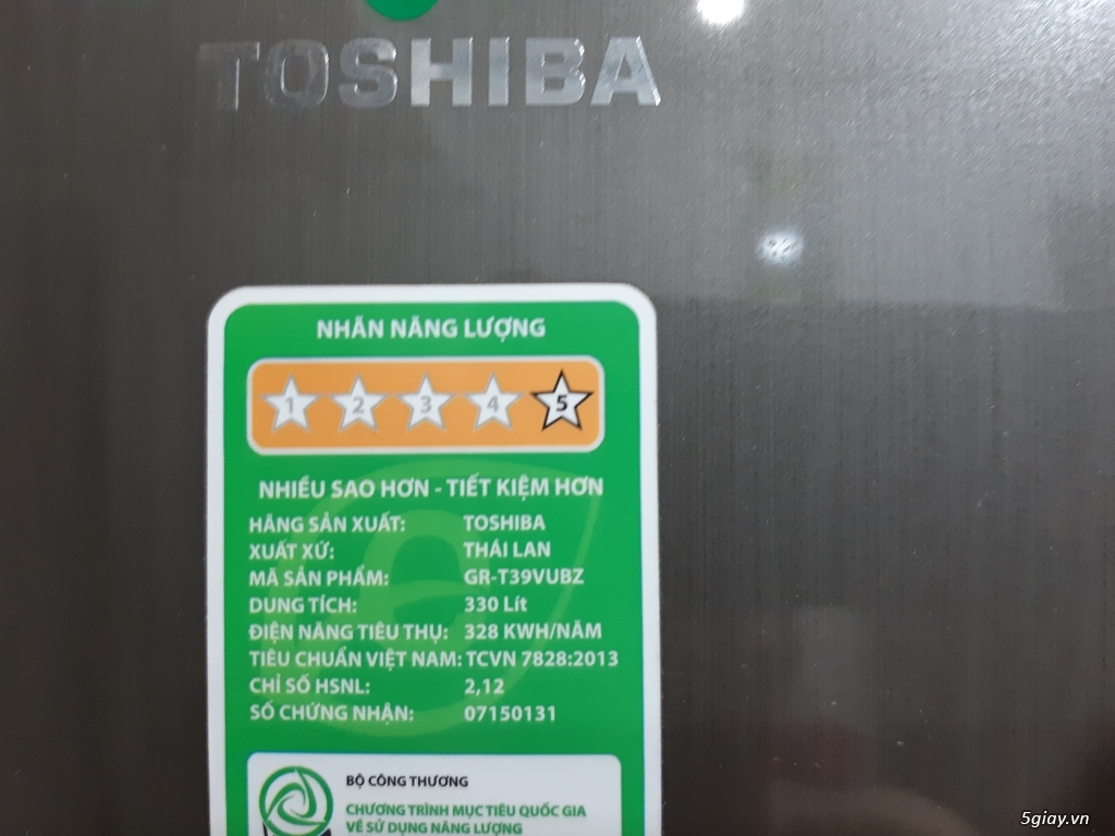 Tủ lạnh Toshiba Inverter 330L -còn mới 96%- giá 6.8tr - 4