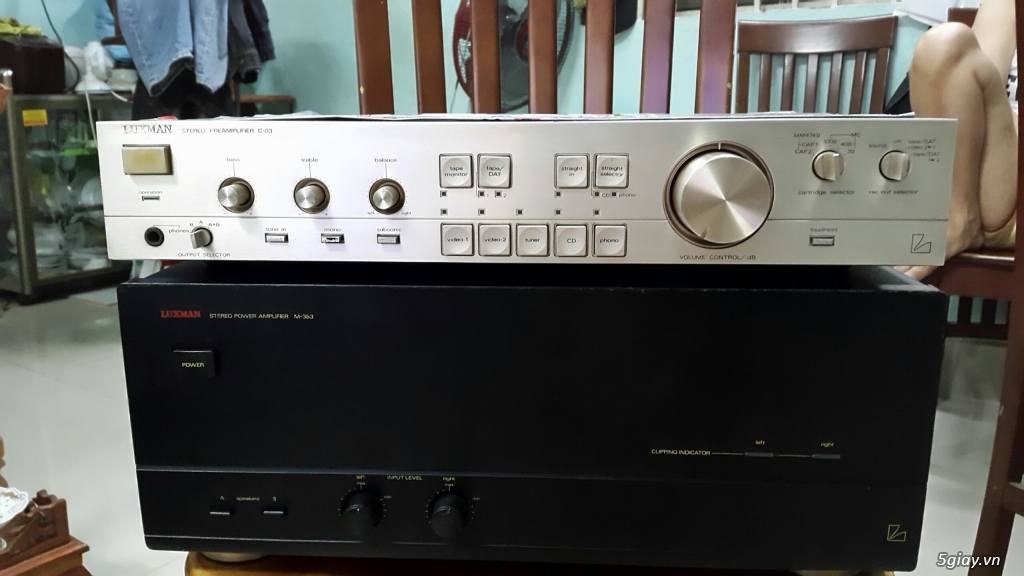 Bộ pre+ power Luxman, power M-383, PRE C-03 - 2