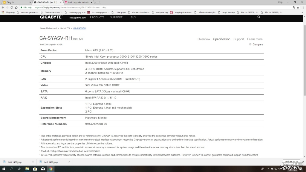 main workstation gigabyte GA-5YASV-RH