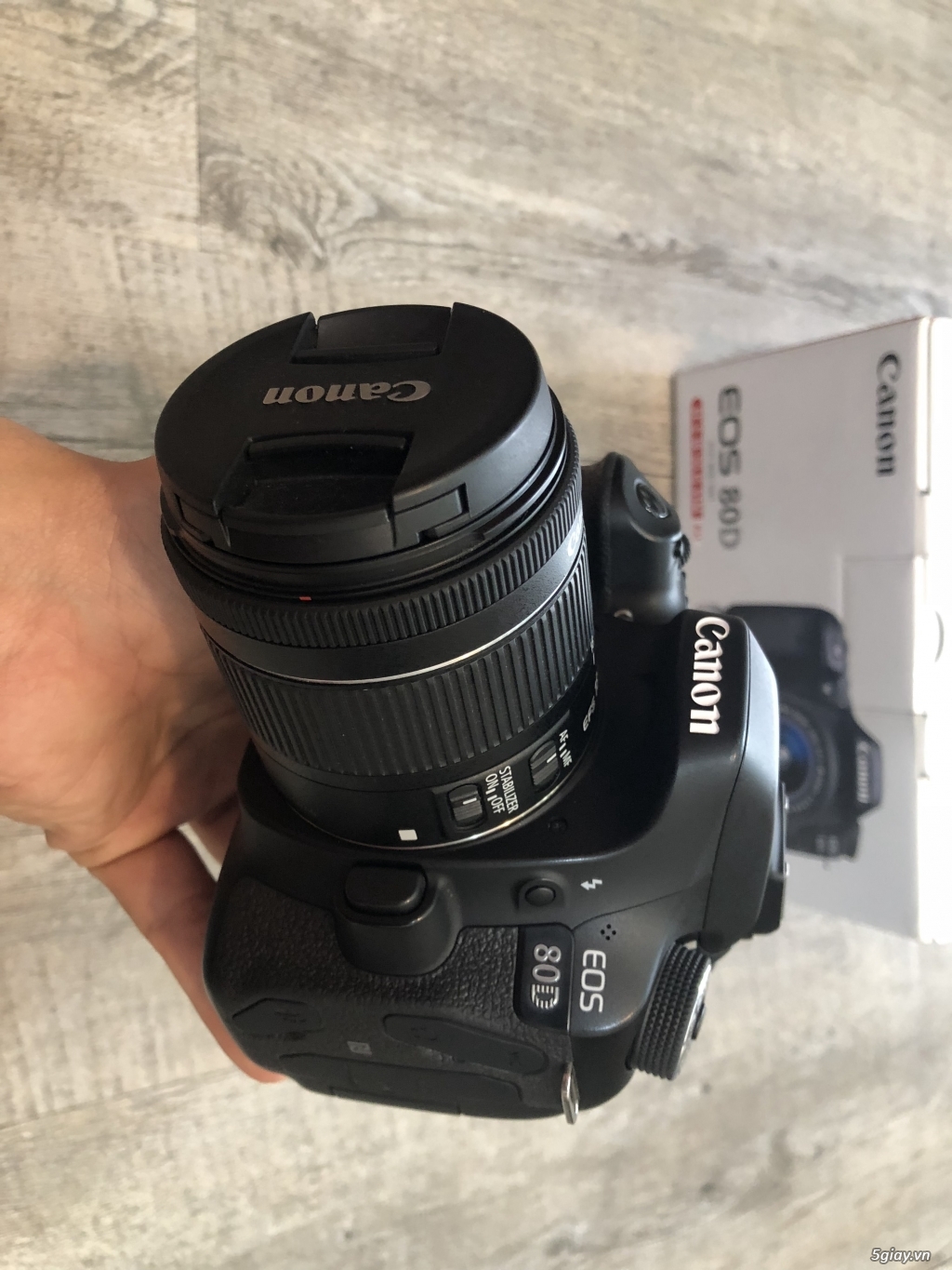 Canon 80D + Lens Kit 1855 hàng LBM còn BH 2020 5giay