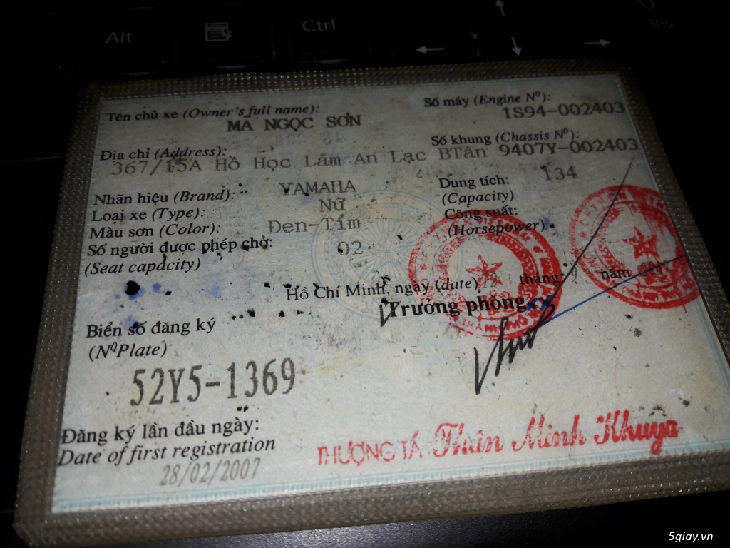 Cần bán gấp xe máy yamaha exciter 2007 - màu đen tím