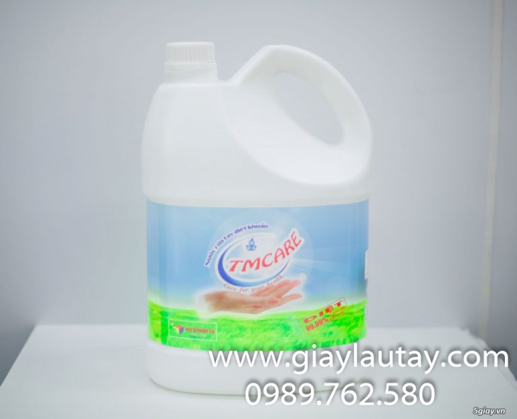 Nước rửa tay diệt khuẩn không màu, không mùi TM CARE 4L - 1