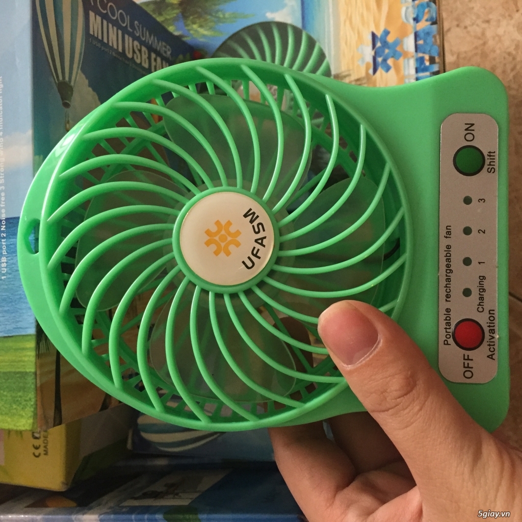 Quạt sạc pin mini bền đẹp, giá sỉ lẻ cho cửa hàng - 4