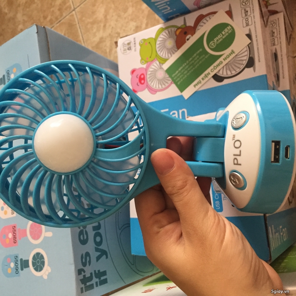 Quạt sạc pin mini bền đẹp, giá sỉ lẻ cho cửa hàng
