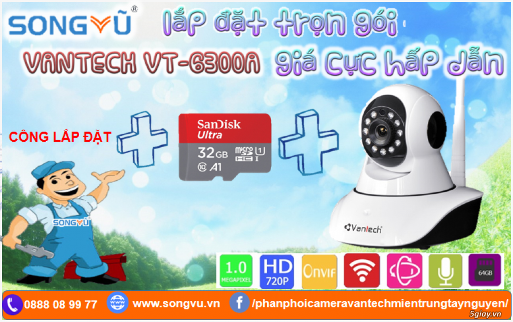 Trọn gói lắp đặt camera ip wifi Đà Nẵng