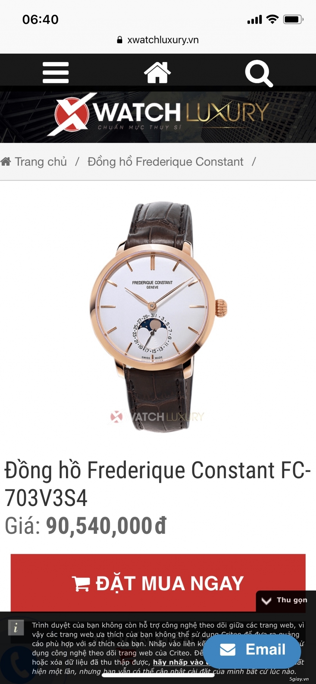 Đồng hồ Thụy sỹ moonphase đẳng cấp - 8