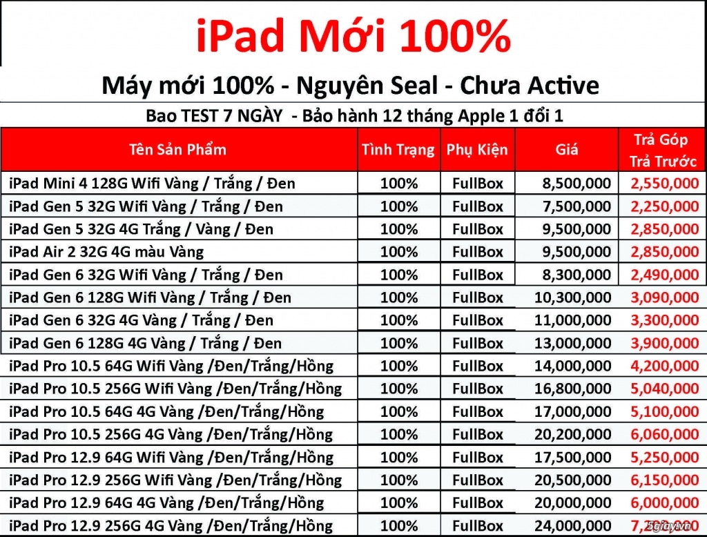 Gà Store - Mua bán và traa đổi các dòng iPad Cũ và mới, hỗ trợ trã góp 0% cho khách háng - 3