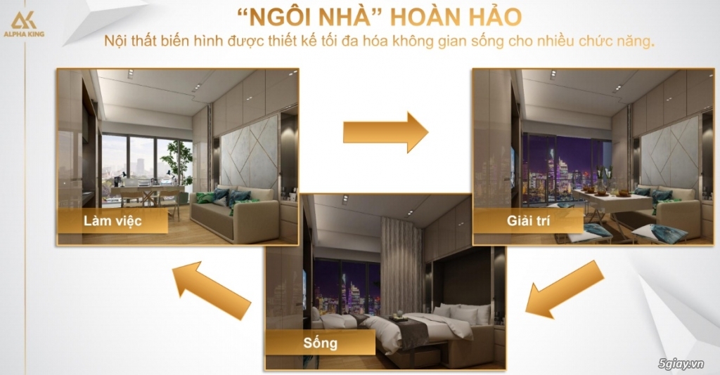 Căn Hộ Cao Cấp Alpha City Trung Tâm Quận 1, 45m2, View Bitexcô,Sổ Hồng - 2