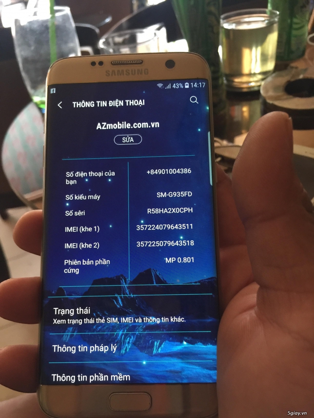 Bán em ss s7 edge gold 32g