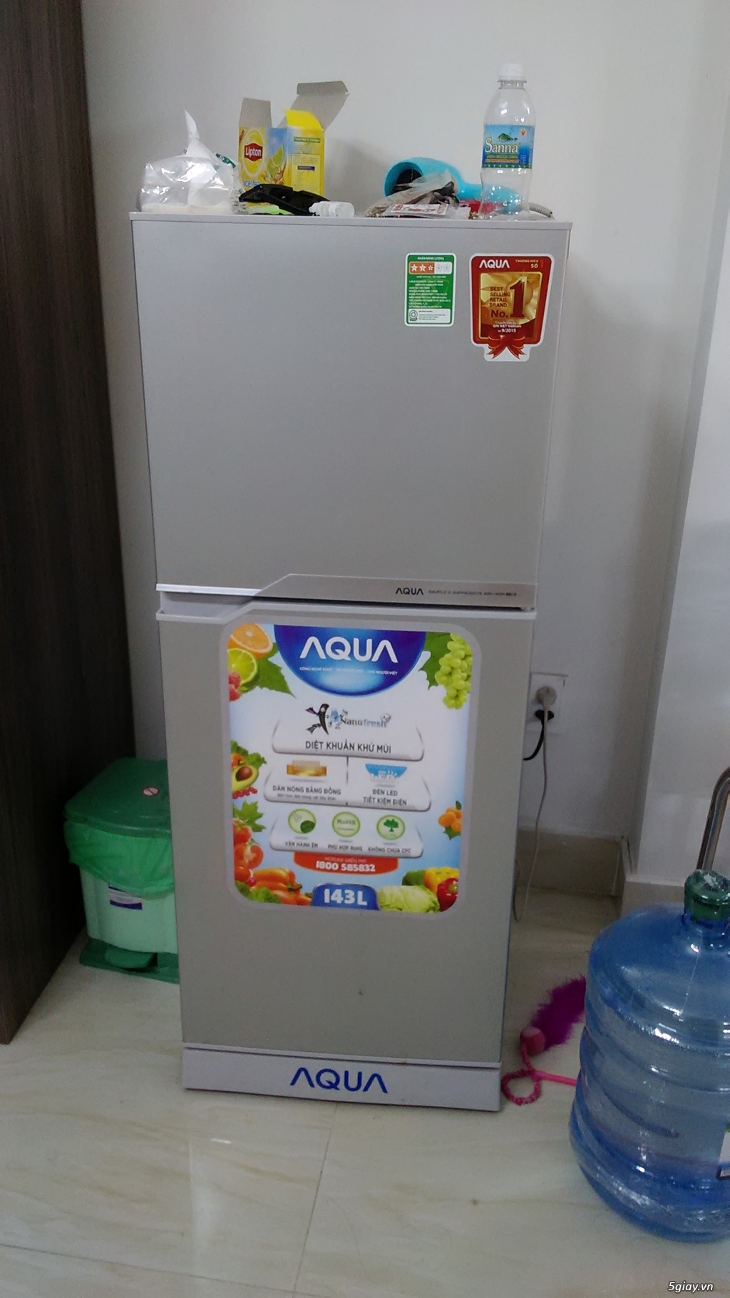 Bán tủ lạnh Aqua 143L còn 18 tháng bảo hành (Nguyễn Kim) ở Tân Bình