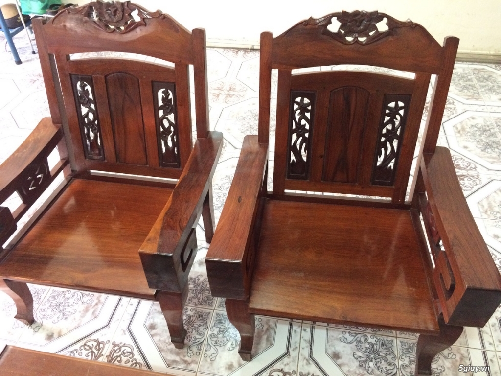 Cần bán Bộ salon, giường, tủ gỗ cẩm lai *đồ cổ làm từ 1990 - 4