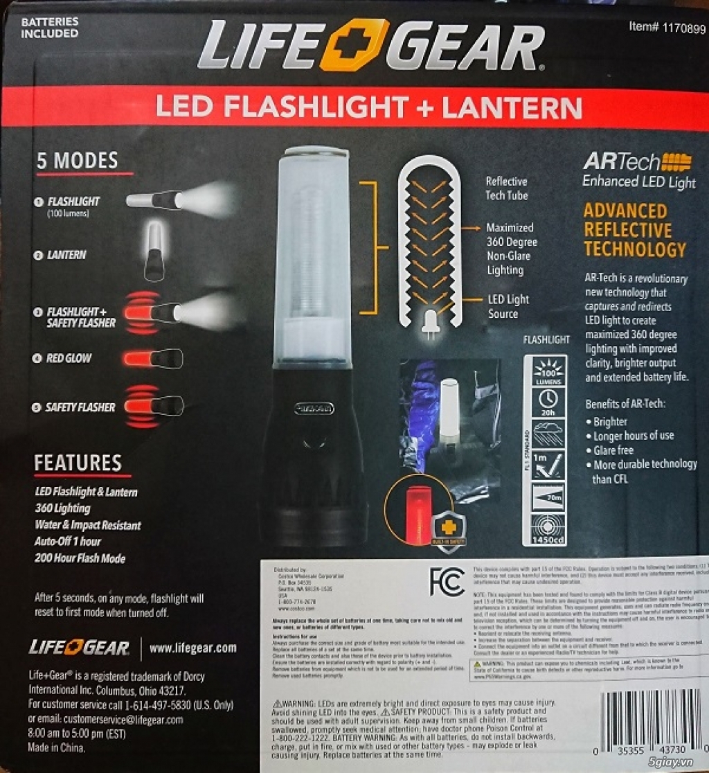 Đèn pin Life Gear Flashlight+Lantern 100Lumens - 3