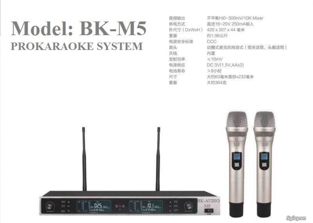 Phân phối micro BK -Audio M5 ( BH 18 tháng )